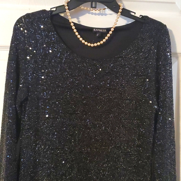 Express Yourself Sequence Cocktail Party Dress, Size M - Picture 3 of 17
